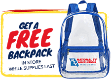 Get a free backpack, in store while supplies last